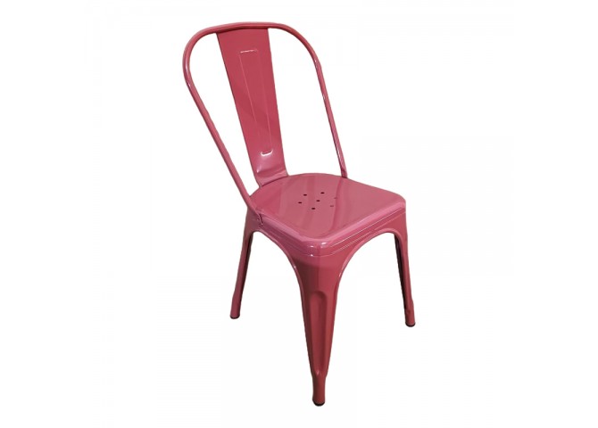Καρέκλα Utopia pakoworld μέταλλο terracotta 44x44x85εκ