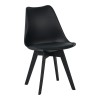 Καρέκλα Gaston I pakoworld PP-PU σε μαύρη απόχρωση 48.5x53.5x81.5εκ