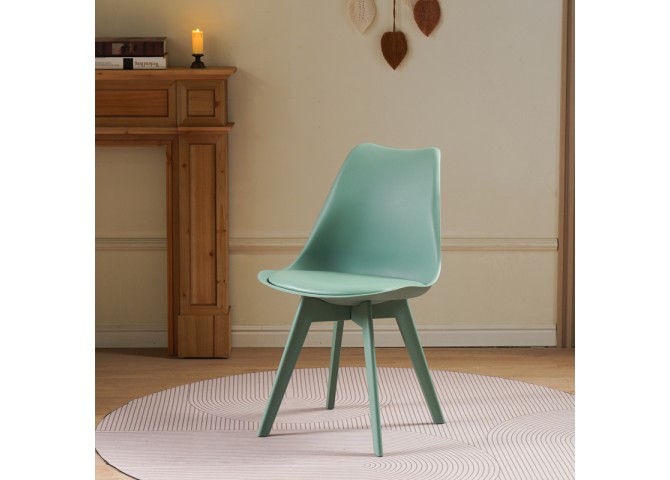 Καρέκλα Gaston I pakoworld PP-PU σε μέντα απόχρωση 48.5x53.5x81.5εκ