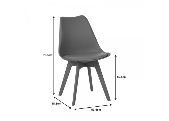 Καρέκλα Gaston I pakoworld PP-PU σε μέντα απόχρωση 48.5x53.5x81.5εκ