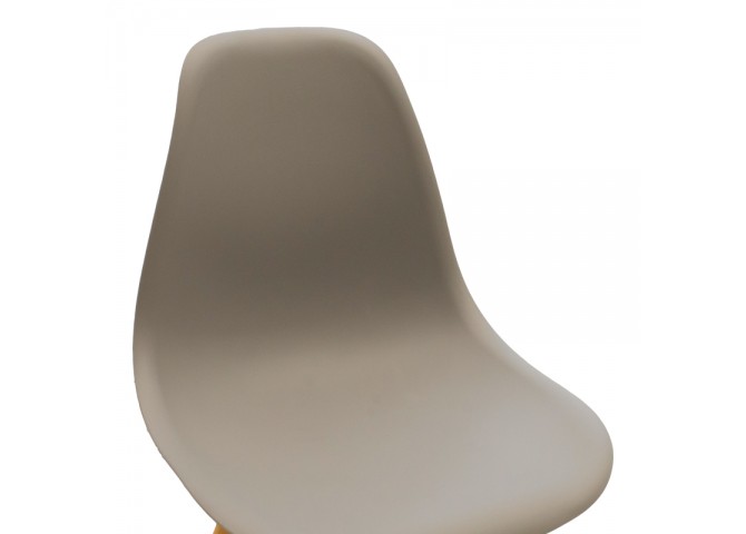Καρέκλα Julita pakoworld PP cappuccino με φυσικό πόδι 46x52x80εκ