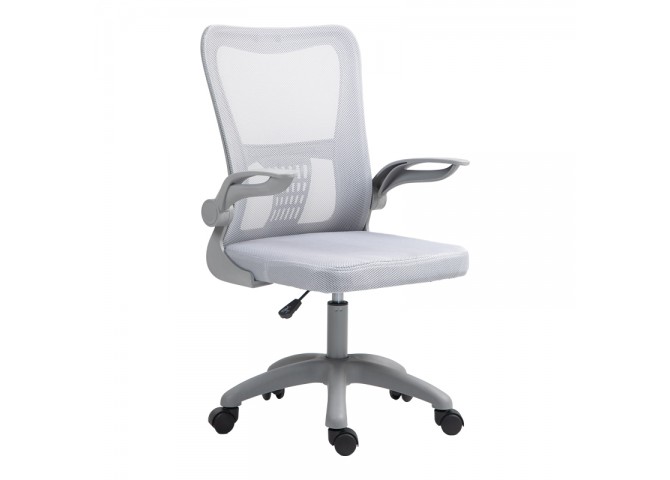 Καρέκλα γραφείου εργασίας Annalise pakoworld mesh γκρι 57x53x100εκ
