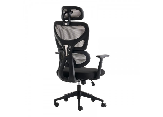 Καρέκλα γραφείου διευθυντή Cadrey pakoworld mesh μαύρο 67x64x120-128εκ