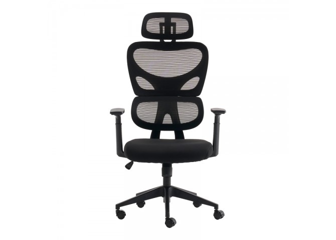 Καρέκλα γραφείου διευθυντή Cadrey pakoworld mesh μαύρο 67x64x120-128εκ