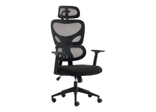Καρέκλα γραφείου διευθυντή Cadrey pakoworld mesh μαύρο 67x64x120-128εκ