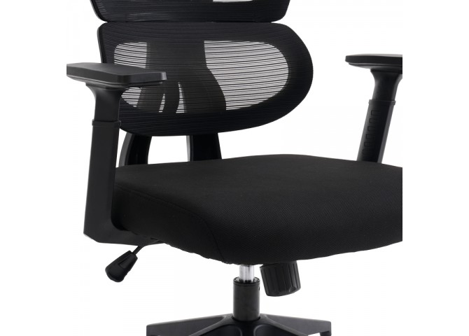Καρέκλα γραφείου διευθυντή Cadrey pakoworld mesh μαύρο 67x64x120-128εκ