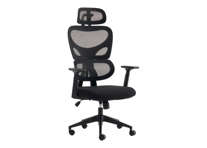 Καρέκλα γραφείου διευθυντή Cadrey pakoworld mesh μαύρο 67x64x120-128εκ