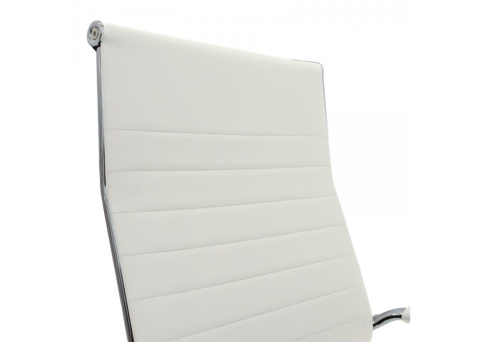 Καρέκλα γραφείου διευθυντή Valter pakoworld λευκό pu 55.5x58x108εκ