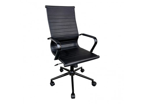 Καρέκλα γραφείου διευθυντή Valter pakoworld pu μαύρο 55.5x58x108εκ