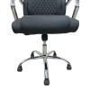 Καρέκλα γραφείου διευθυντή Quilted pakoworld pu μαύρο 62x70x116εκ