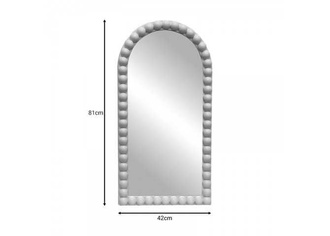 Καθρέπτης Pavloval Inart ασημί pp 42x3.5x81εκ