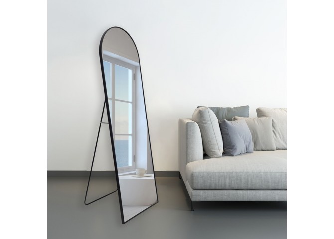 Καθρέπτης Lorens I Inart μαύρο αλουμίνιο 60x40x160εκ