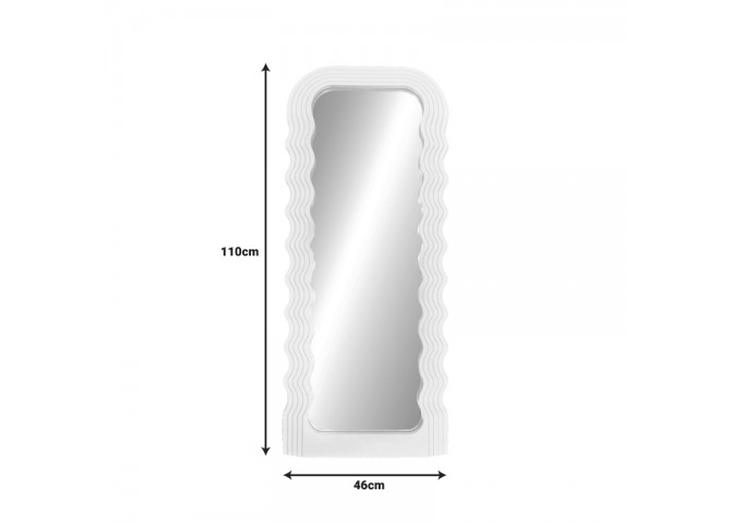 Καθρέπτης Maraya Inart λευκό PP 46x3.2x110εκ