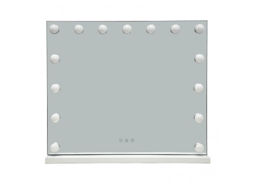 Καθρέπτης Led Hollywood Inart μέταλλο λευκό 60x12x52.3εκ