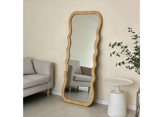 Καθρέπτης Zerbon pakoworld mdf σε φυσική απόχρωση 60x1.5x155εκ