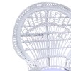 Πολυθρόνα Dorothy Inart με λευκό μαξιλάρι-λευκό rattan 115x53x147εκ