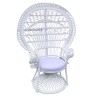 Πολυθρόνα Dorothy Inart με λευκό μαξιλάρι-λευκό rattan 115x53x147εκ