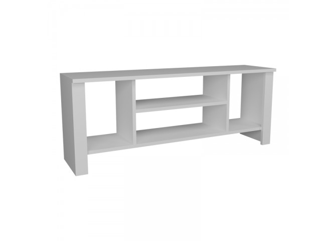 Έπιπλο τηλεόρασης Seref pakoworld σε λευκή απόχρωση 120x30x47εκ