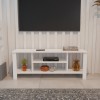Έπιπλο τηλεόρασης Seref pakoworld σε λευκή απόχρωση 120x30x47εκ