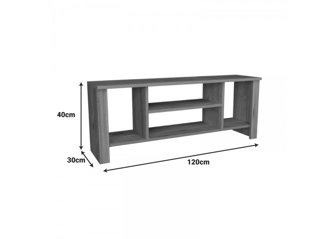 Έπιπλο τηλεόρασης Seref pakoworld σε λευκή απόχρωση 120x30x47εκ