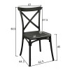 Καρέκλα Crossie pakoworld pp σε απόχρωση μπλε 38x46.5x82εκ