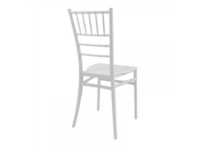 Καρέκλα Tiffany Ι pakoworld pp σε λευκή απόχρωση 38.5x46.5x87εκ