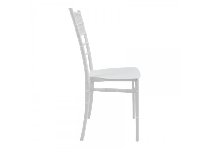 Καρέκλα Tiffany Ι pakoworld pp σε λευκή απόχρωση 38.5x46.5x87εκ