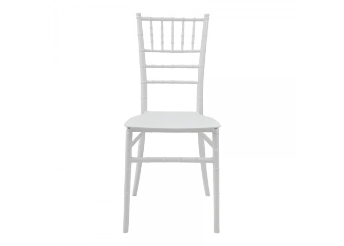 Καρέκλα Tiffany Ι pakoworld pp σε λευκή απόχρωση 38.5x46.5x87εκ