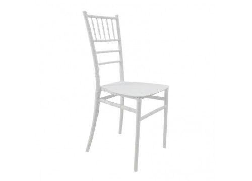 Καρέκλα Tiffany Ι pakoworld pp σε λευκή απόχρωση 38.5x46.5x87εκ