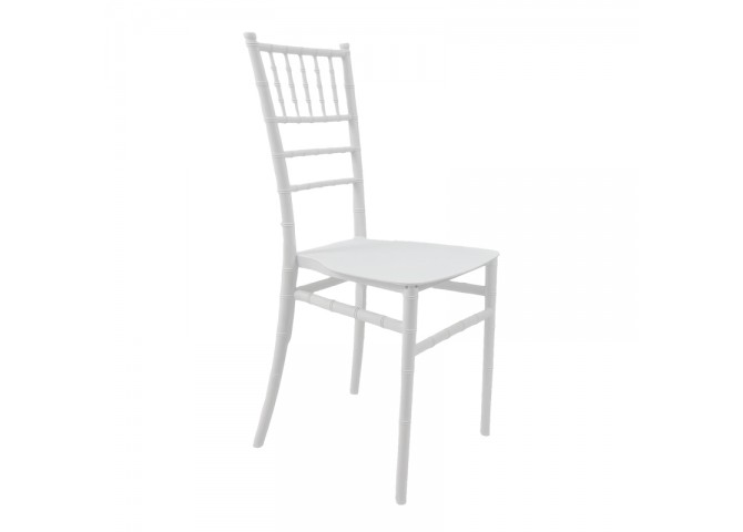 Καρέκλα Tiffany Ι pakoworld pp σε λευκή απόχρωση 38.5x46.5x87εκ