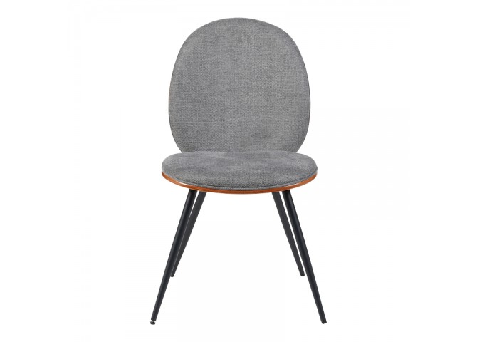 Καρέκλα Nerezy pakoworld σκελετός plywood με γκρι ύφασμα 57.5x48x88εκ