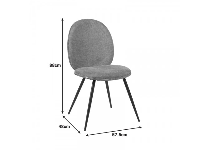 Καρέκλα Nerezy pakoworld σκελετός plywood με γκρι ύφασμα 57.5x48x88εκ