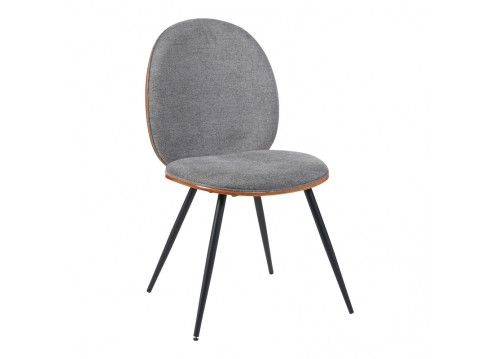 Καρέκλα Nerezy pakoworld σκελετός plywood με γκρι ύφασμα 57.5x48x88εκ