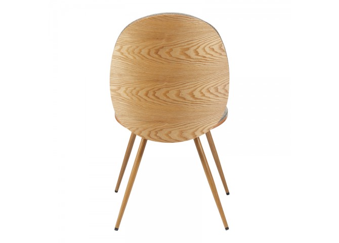 Καρέκλα Nerezy pakoworld σκελετός plywood με μπεζ-καφέ ύφασμα 57.5x48x88εκ