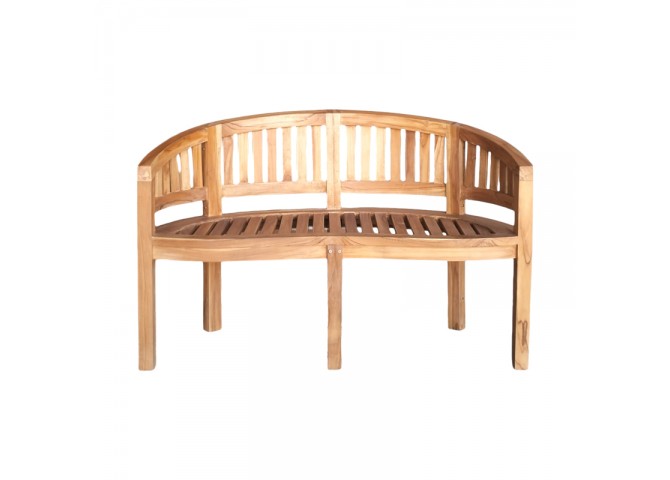 Καναπές διθέσιος Coren pakoworld φυσικό teak ξύλο 130x61x87εκ