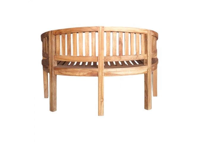 Καναπές διθέσιος Coren pakoworld φυσικό teak ξύλο 130x61x87εκ