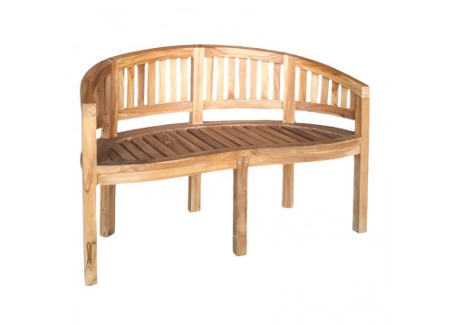 Καναπές διθέσιος Coren pakoworld φυσικό teak ξύλο 130x61x87εκ