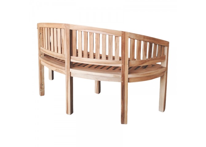 Καναπές τριθέσιος Coren pakoworld φυσικό teak ξύλο 150x61x87εκ