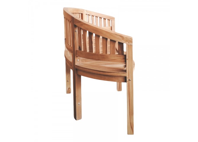 Καναπές τριθέσιος Coren pakoworld φυσικό teak ξύλο 150x61x87εκ