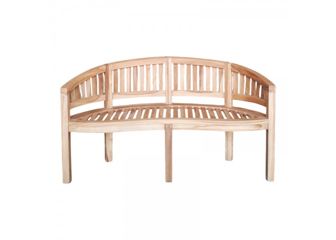 Καναπές τριθέσιος Coren pakoworld φυσικό teak ξύλο 150x61x87εκ