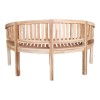 Καναπές τριθέσιος Coren pakoworld φυσικό teak ξύλο 150x61x87εκ