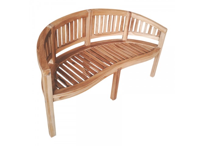 Καναπές τριθέσιος Coren pakoworld φυσικό teak ξύλο 150x61x87εκ