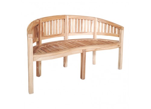 Καναπές τριθέσιος Coren pakoworld φυσικό teak ξύλο 150x61x87εκ