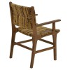Πολυθρόνα Refane pakoworld φυσικό teak ξύλο-ψάθα 55x60x85εκ