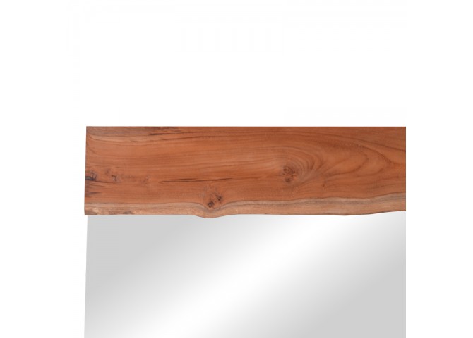 Καθρέπτης Riverine pakoworld teak ξύλο σε φυσική απόχρωση 120x80x4εκ