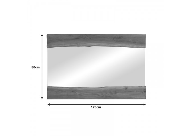 Καθρέπτης Riverine pakoworld teak ξύλο σε φυσική απόχρωση 120x80x4εκ