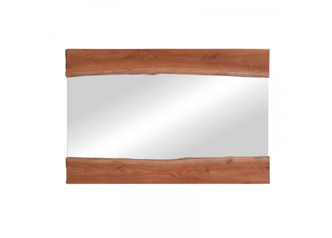 Καθρέπτης Riverine pakoworld teak ξύλο σε φυσική απόχρωση 120x80x4εκ