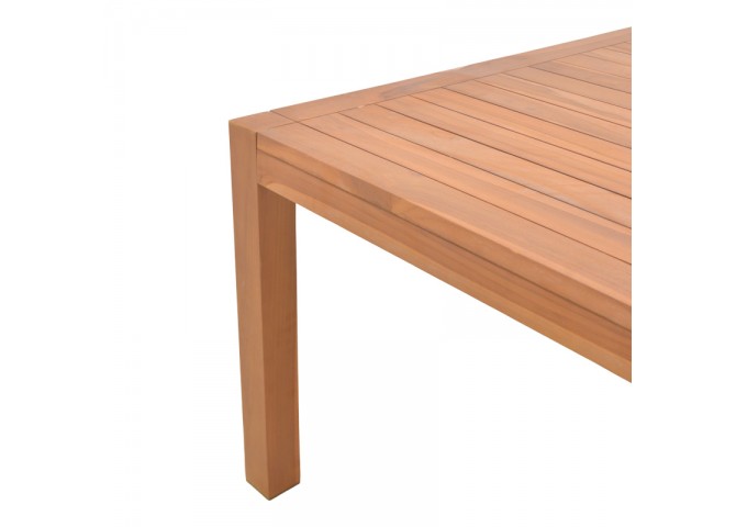 Τραπέζι Vocaly pakoworld teak ξύλο σε φυσική απόχρωση 200x100x75εκ