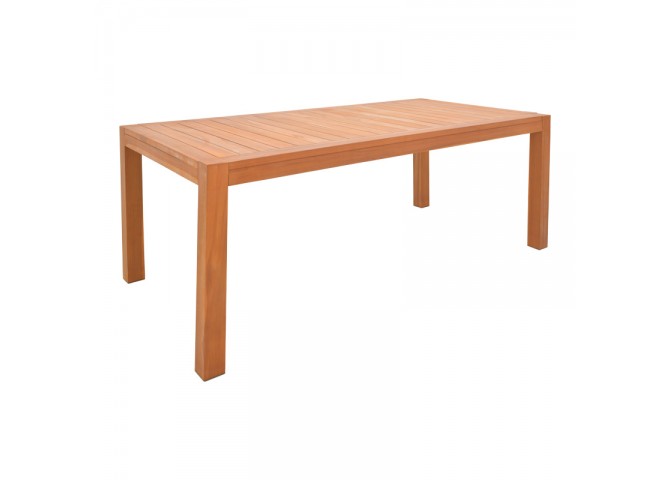 Τραπέζι Vocaly pakoworld teak ξύλο σε φυσική απόχρωση 200x100x75εκ