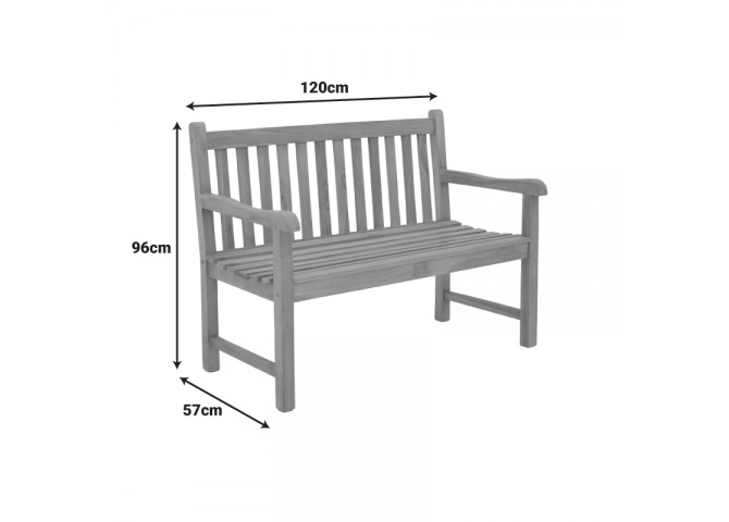 Καναπές Nat pakoworld teak ξύλο σε φυσική απόχρωση 120x57x96εκ